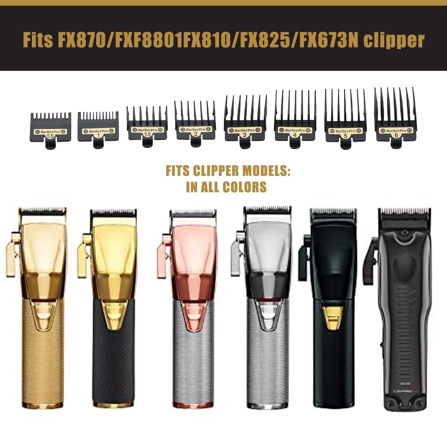 Amazon.co.jp: クリッパーガイドコーム ブラック BaBylissPRO FX870